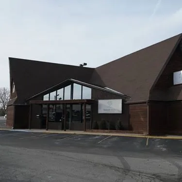 The Eagle Creek Chiropractic building seen from its parking lot in Indianapolis.